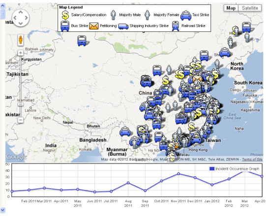 CLB Collective Labour Incidents Map