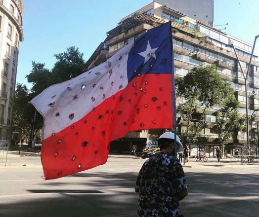 Chilean with flag