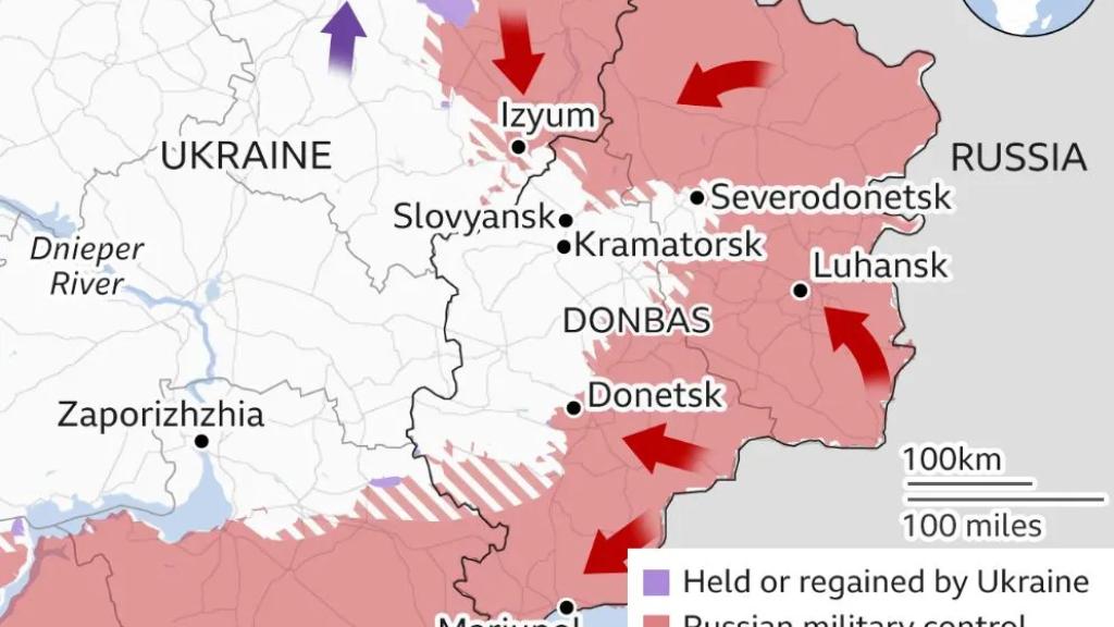 East Ukraine military map