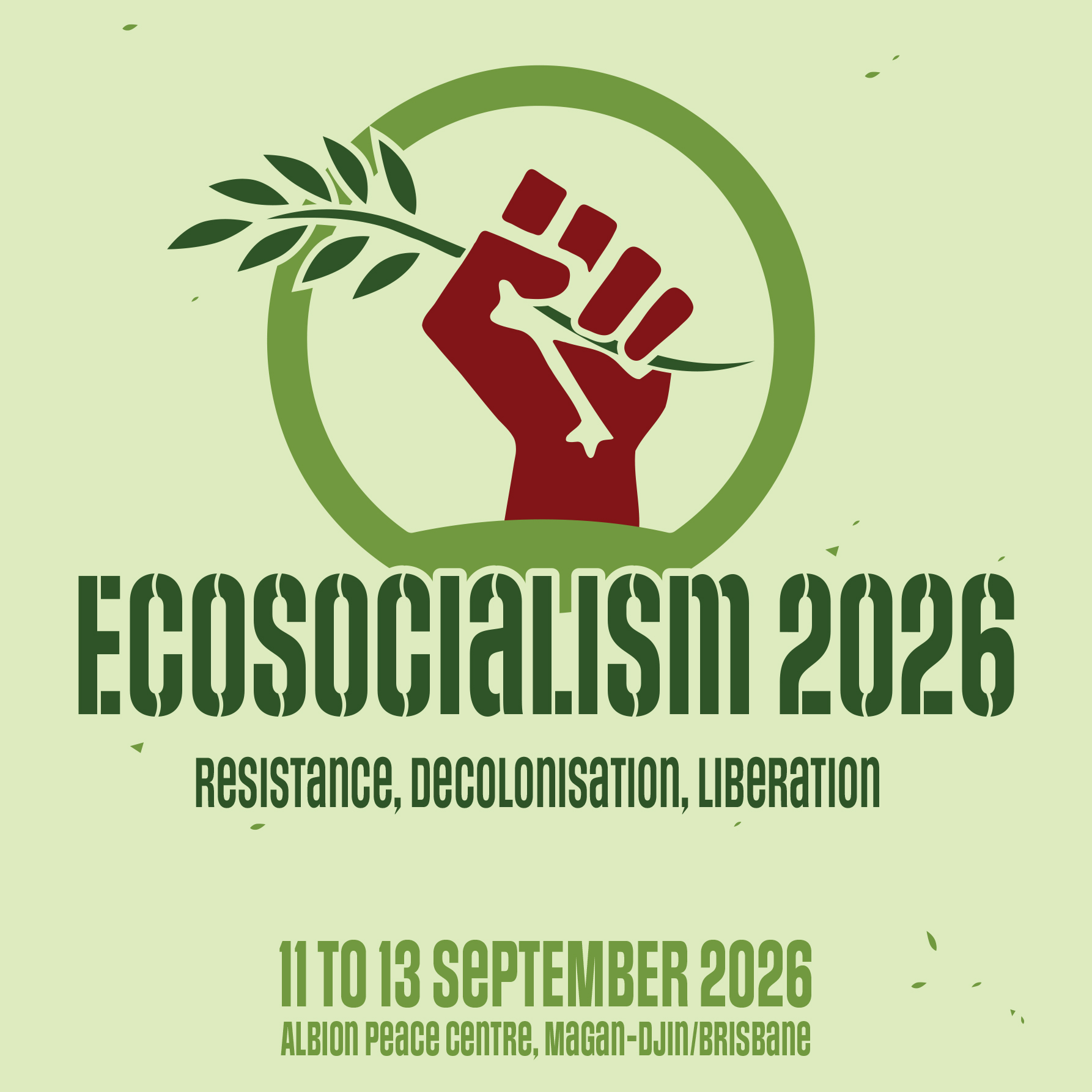 Artwork for Ecosocialism 2026 conference