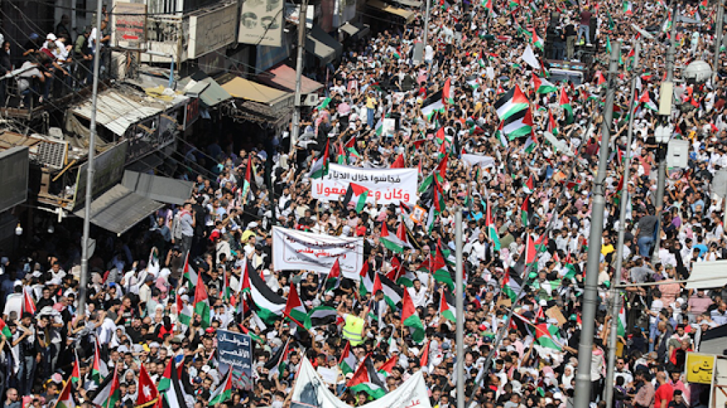 Palestine solidarity rally in Amman, Jordan, October 13, 2023.