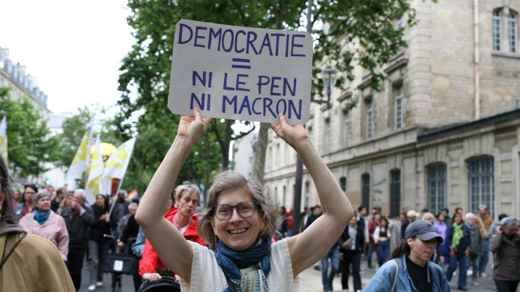 Protest in France against Le Pen and Macron