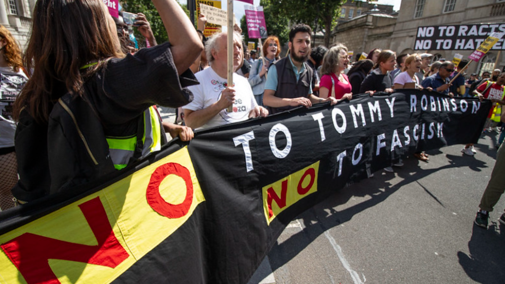 Anti Tommy Robinson protest