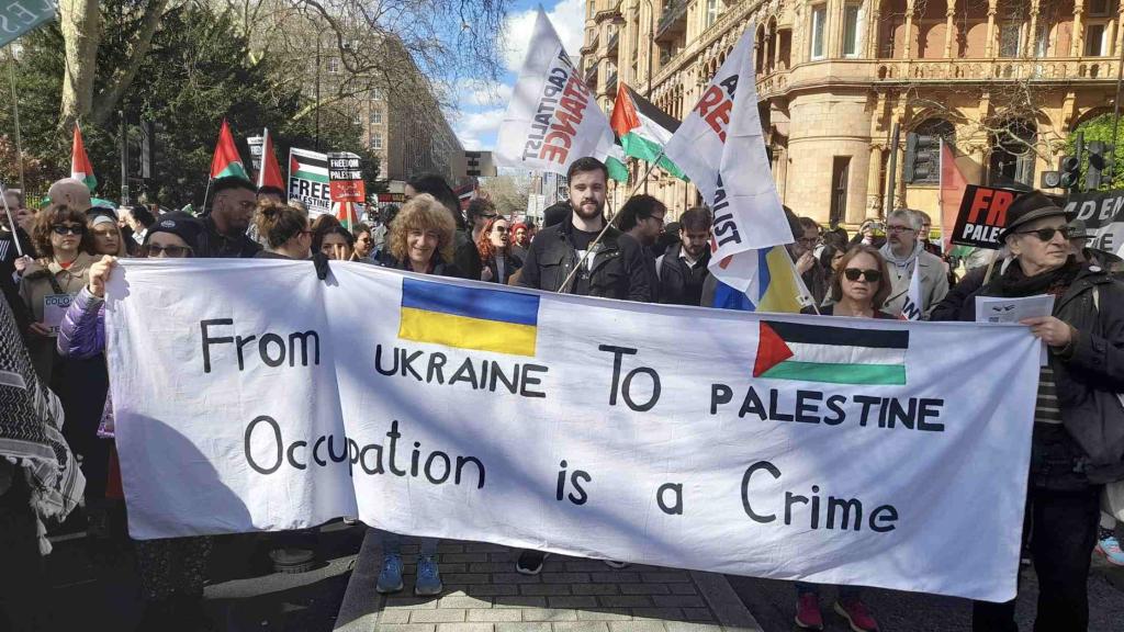 London, 30 March 2022, on the rally calling for a ceasefire in Gaza