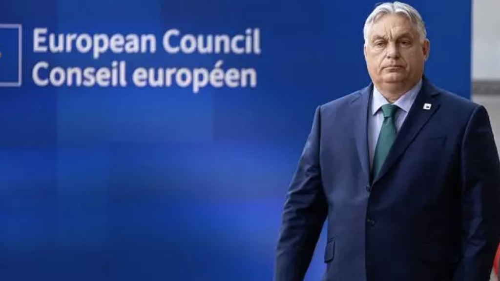 Hungarian Prime Minister Viktor Orbán arrives at a European Council meeting in Brussels, 27 June 2024.