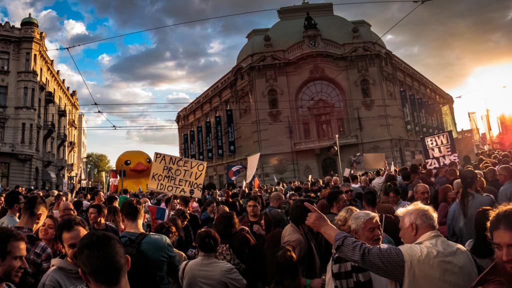 Serbian election protests