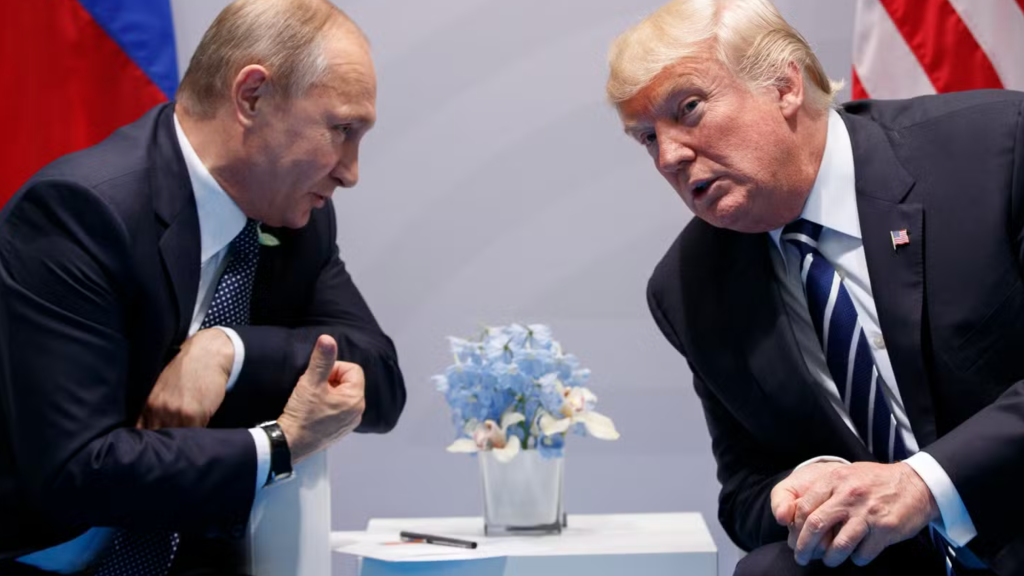 Trump and Putin talking