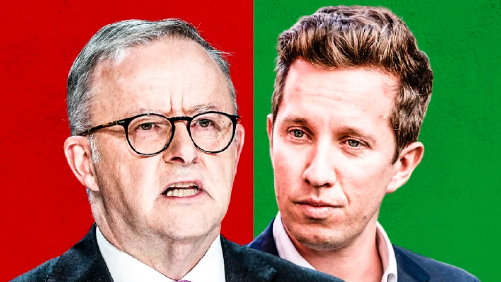 Anthony Albanese (left) and Max Chandler-Mather