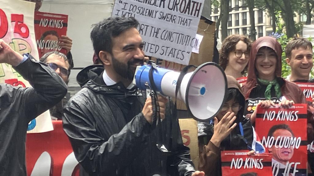 Mamdani on megaphone