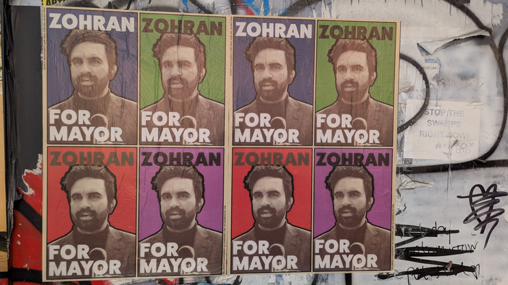 "Zohran for Mayor" in Stuyvesant Town (Eden Janine, Flickr, Creative Commons)