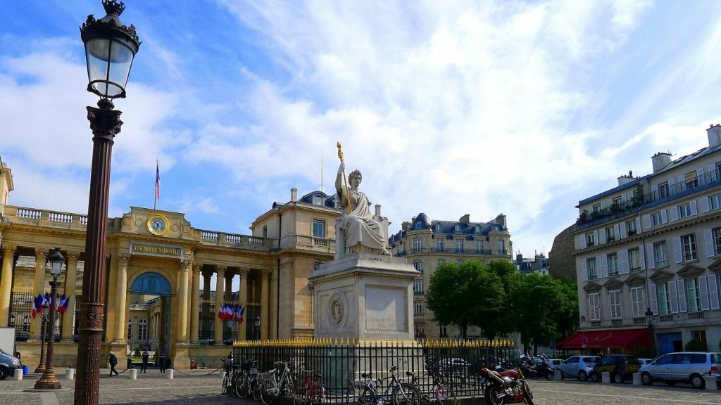Outside the National Assembly, the symbol of ‘The Law’ stands over a political arena where the meaning of democracy and popular sovereignty is fiercely contested