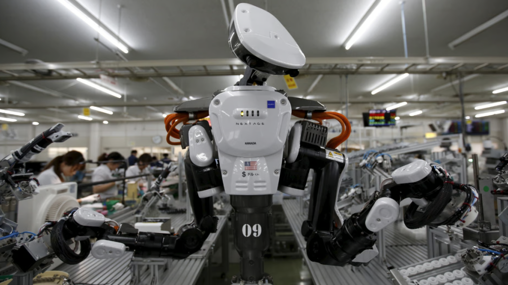 Ai robot in production line