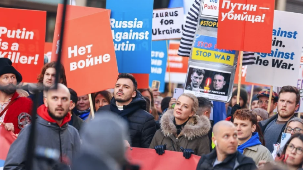 Russian antiwar protest in Germany