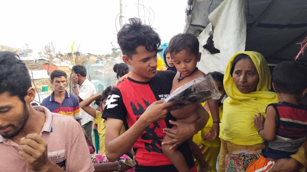 Noor Sadaque in refugee camp