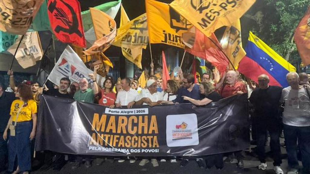 Opening march of the Porto Alegre Antifa Conference on March 26, 2026, with over 5,000 protesters. Photo: CADTM, cc.