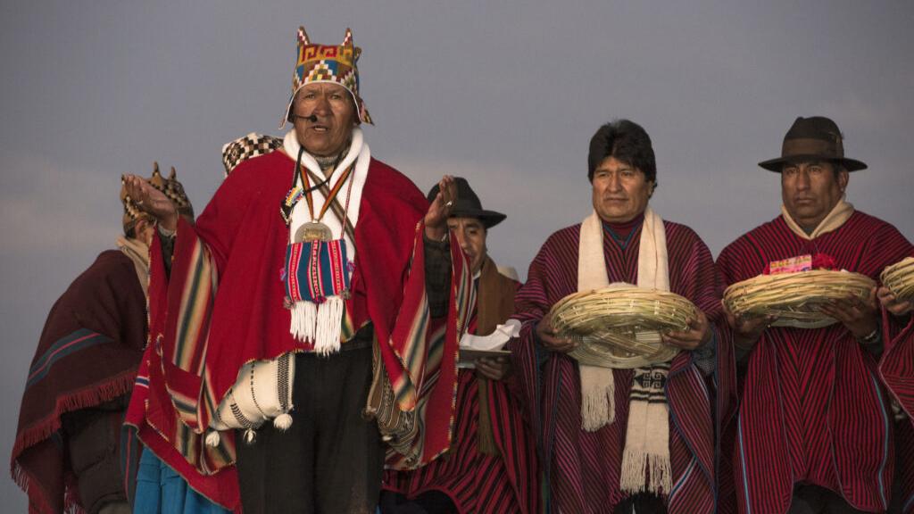 Evo Morales ceremony