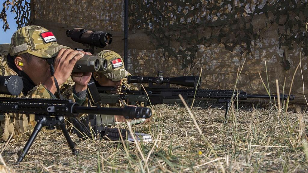 Indonesian Sniper at Australian Army Skill at Arms Meet (AASAM)