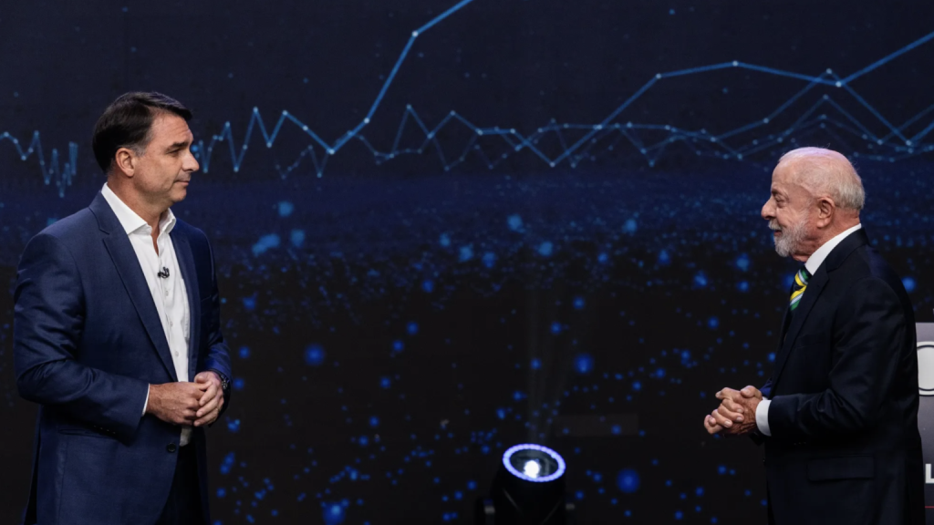 President Luiz Inacío Lula da Silva and Flavío Bolsonaro debate, October 18, 2026.