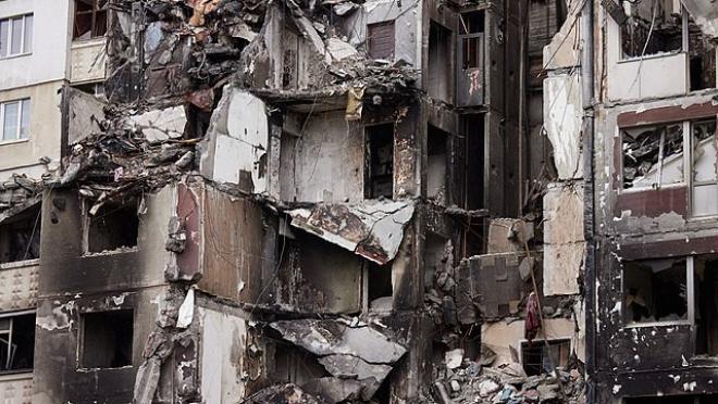rubble in Ukraine