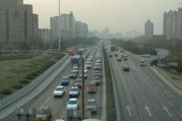 Chinese highway and skyline