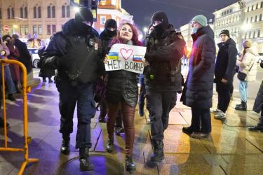 Russian anti-war protester