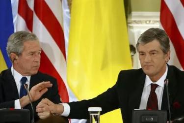 Ukrainian President Viktor Yushchenko and US President George W. Bush