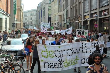 degrowth protest