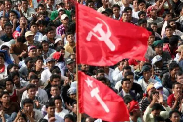 Supporters and activists of what was then called the Unified Communist Party of Nepal (Maoist) hold a mass rally, 1 May 2010.