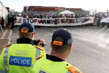 Stop arming Israel protest