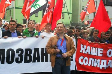 Boris Kagarlitsky at rally