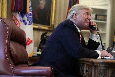 Donald Trump on phone