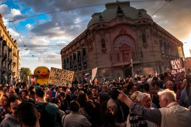 Serbian election protests