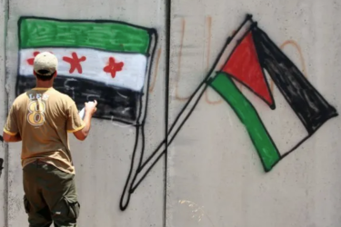 Free Syria Free Palestine graffiti