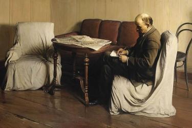 Lenin writing