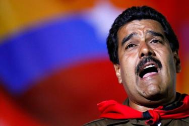 Nicolas Maduro Venezuelan flag