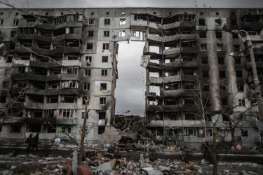 Destroyed building Ukraine