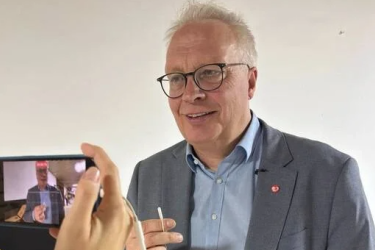 Peter Mertens during an interview in Cuba, January 2025