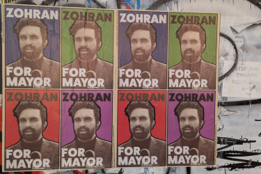 "Zohran for Mayor" in Stuyvesant Town (Eden Janine, Flickr, Creative Commons)
