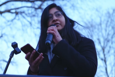 Zarah Sultana MP at nurses strike in London - Jan 2023