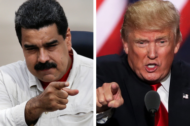 Maduro and Trump pointing
