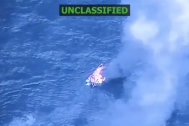 US President Donald Trump and Secretary of Defense Pete Hegseth announced that they bombed another boat in the Caribbean on October 3, 2025. (Photo: screenshot/Donald Trump/Truth Social)