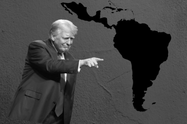 Montage by Global Voices, featuring U.S. President-elect Trump (image from Flickr, under CC BY-SA 2.0) and the map of Latin America