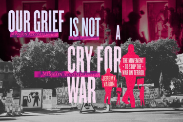 Our Grief Is Not A Cry For War graphic