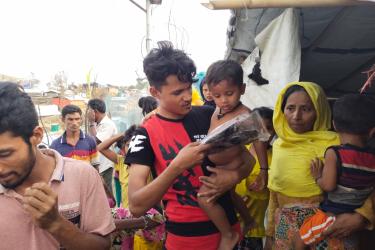 Noor Sadaque in refugee camp