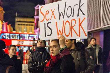sex work is work placard