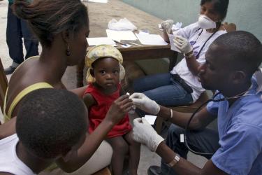 Cuban doctor in Haiti