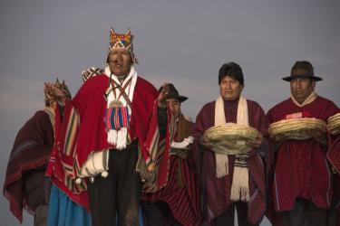 Evo Morales ceremony