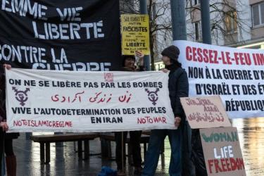 Iran solidarity protest in France