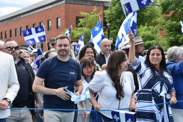 Paul St-Pierre Plamondon, left, led the Parti Québécois to victory in Québec’s October 5 election, securing a minority government with just 28 percent of the popular vote. Photo by André Querry.