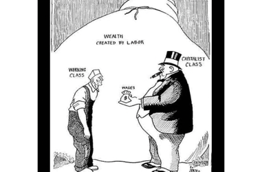 bosses take workers wealth cartoon
